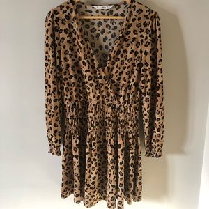 Mango Leopard Print Dress